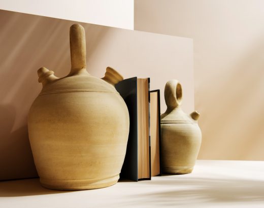 Decorațiuni suspendate din ceramică mată peste insulă